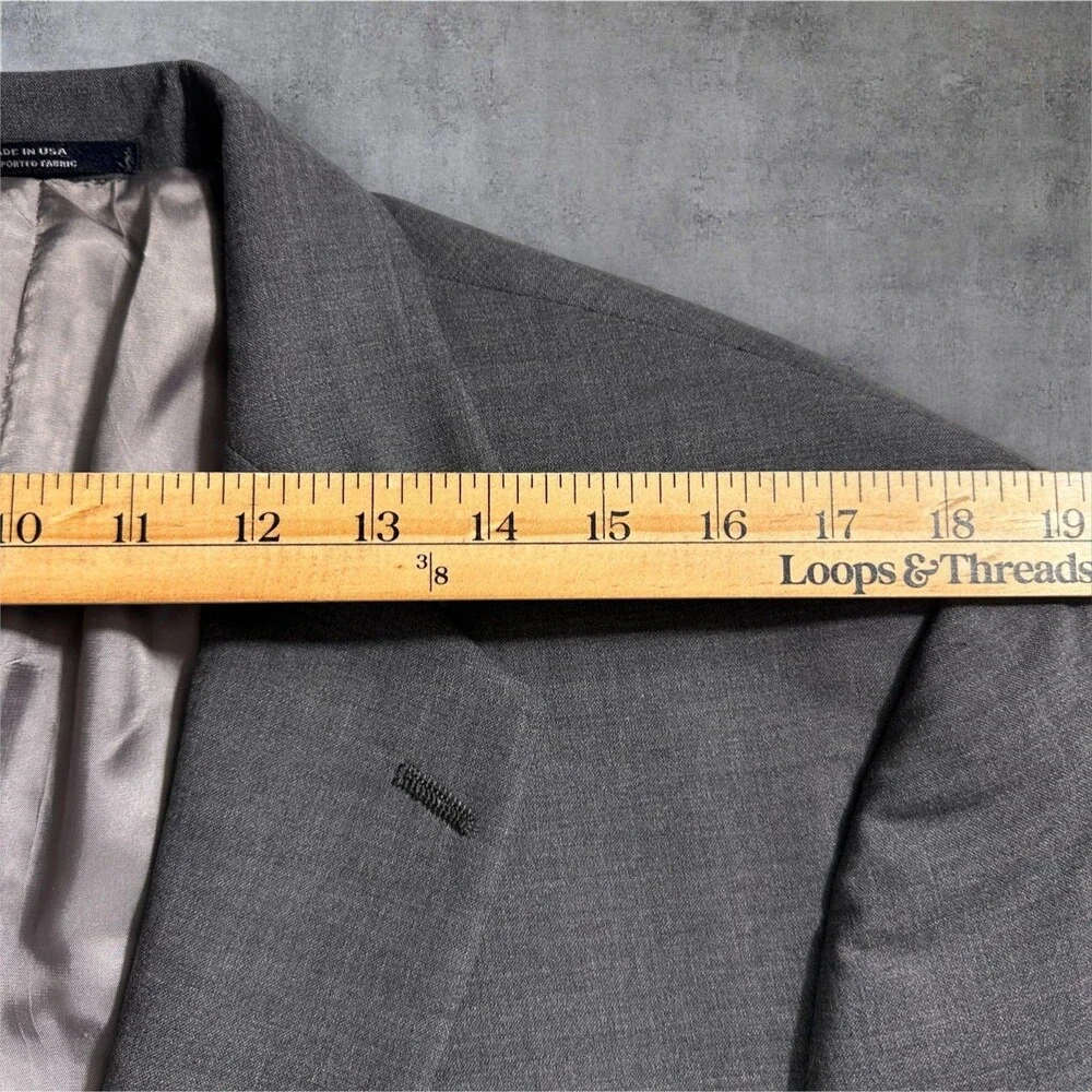 HART SHAFFNER MARX Men's Blazer Sport Coat Two Button Suit Jacket 42L Gray Wool